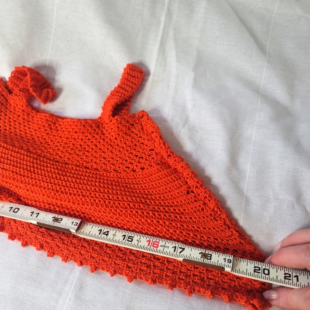 Crop top. Hand knitted.  / Top quality elastic thread. // I DO NOT ACCEPT RETURN - Picture 5 of 5